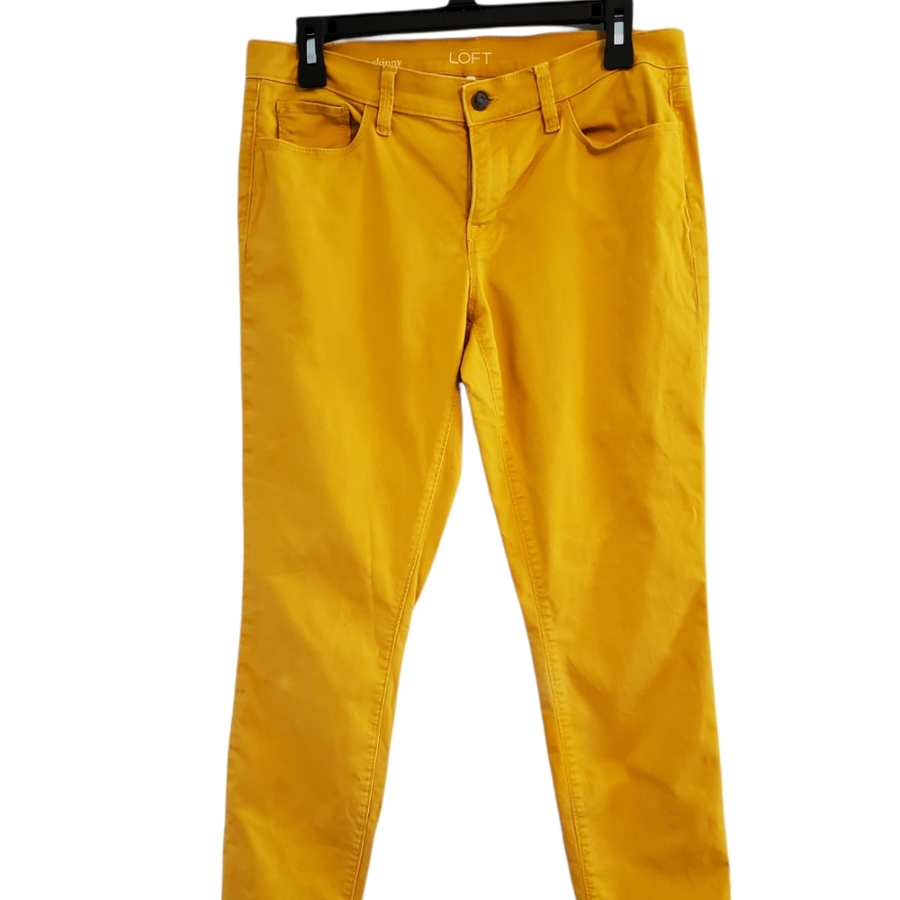 The Loft Modern Skinny Jeans in Mustard Yellow Size 29/8
